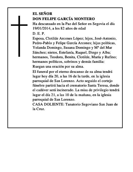 Don Felipe García Montero