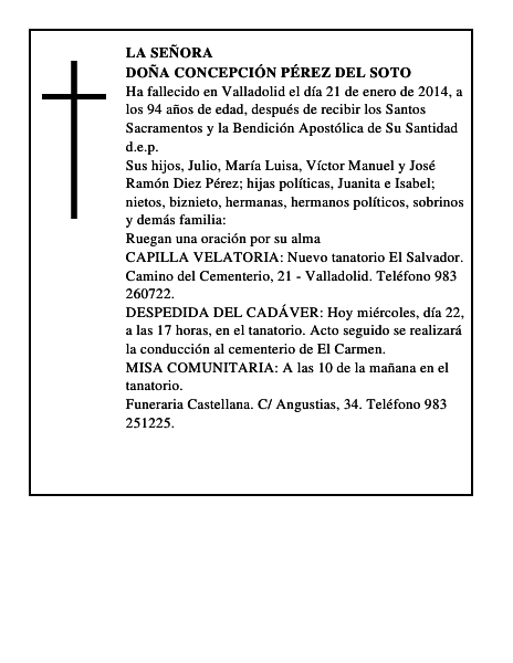 Doña Concepción Pérez del Soto