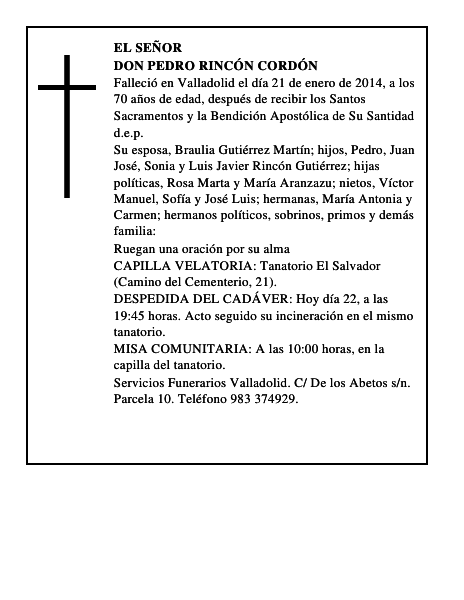 Don Pedro Rincón Cordón