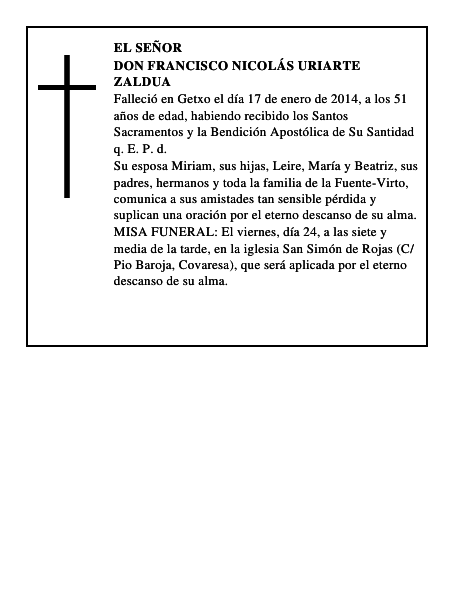 Don Francisco Nicolás Uriarte Zaldua
