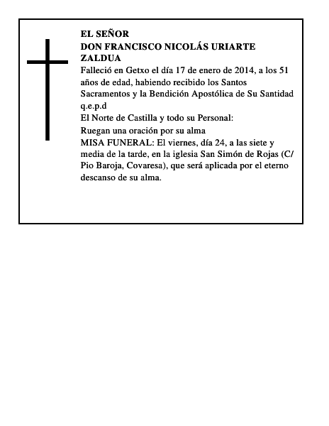 Don Francisco Nicolás Uriarte Zaldua