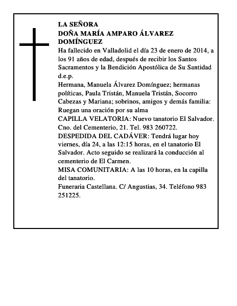 Doña María Amparo Álvarez Domínguez