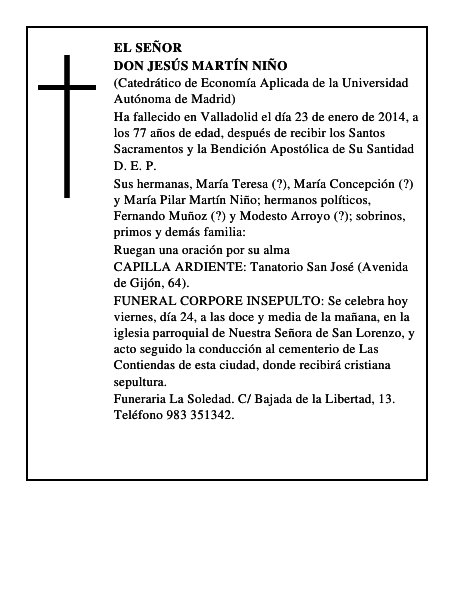 Don Jesús Martín Niño