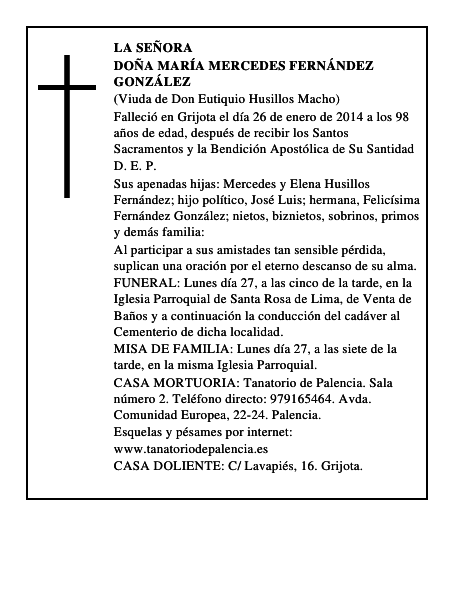Doña María Mercedes Fernández González