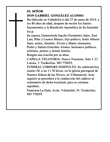 Don Gabriel González Alonso