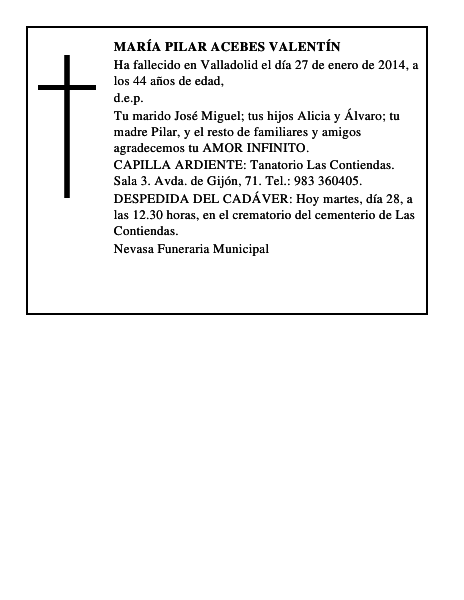 María Pilar Acebes Valentín