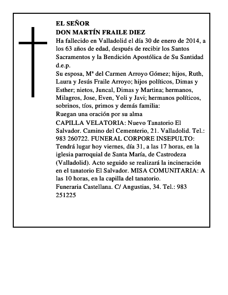 Don Martín Fraile Diez