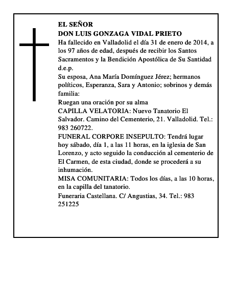 Don Luis Gonzaga Vidal Prieto