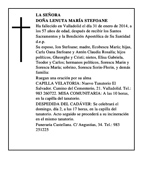 Doña Lenuta María Stefoane