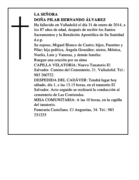 Doña Pilar Hernando Álvarez