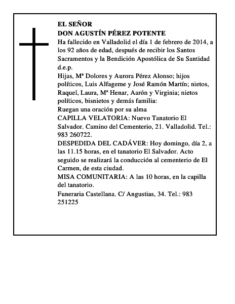 Don Agustín Pérez Potente