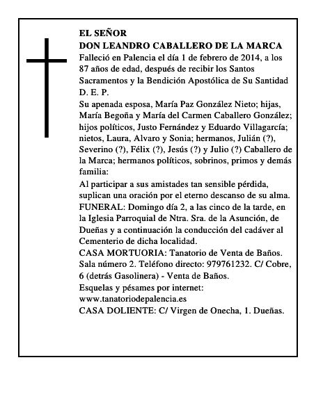Don Leandro Caballero de la Marca