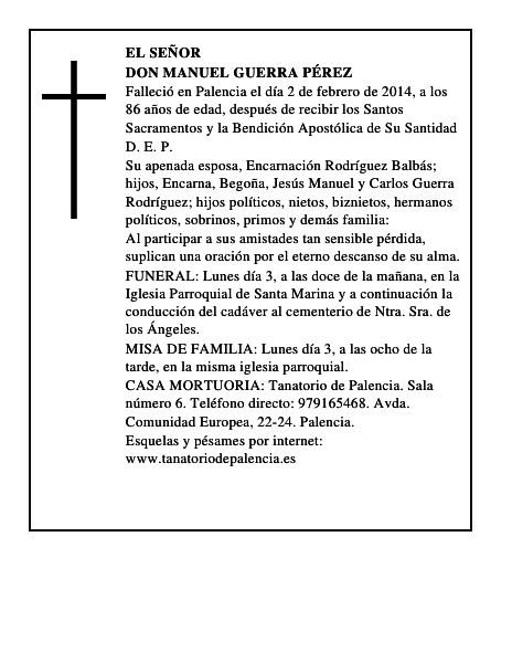 Don Manuel Guerra Pérez