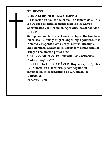 Don Alfredo Buiza Gimeno