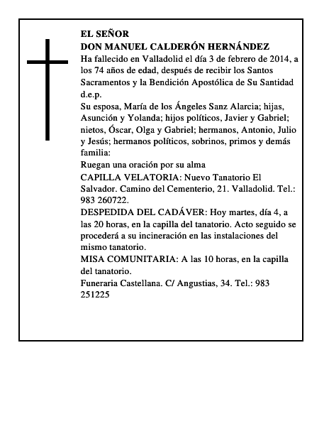 Don Manuel Calderón Hernández