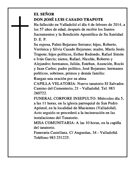 Don José Luis Casado Trapote