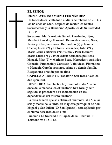 Don Severino Mozo Fernández