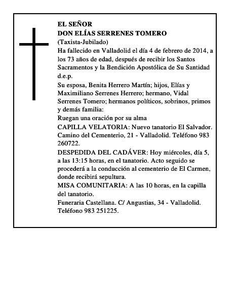 Don Elías Serrenes Tomero
