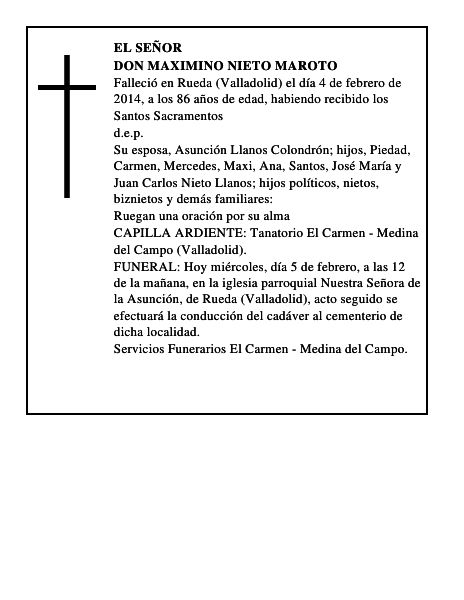 Don Maximino Nieto Maroto