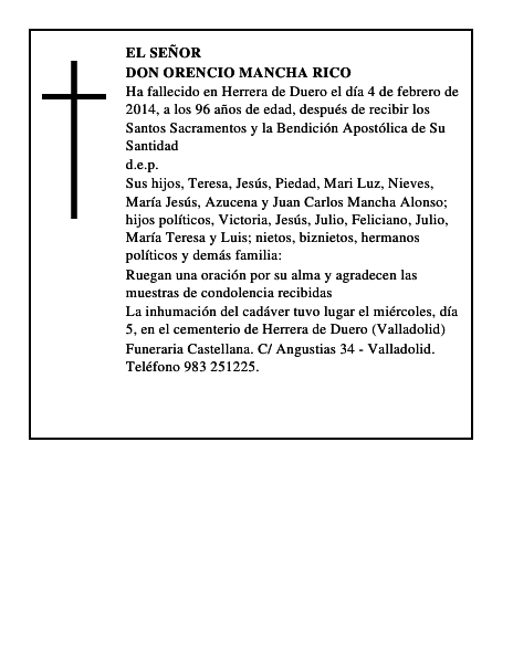 Don Orencio Mancha Rico
