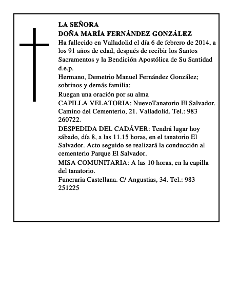 Doña María Fernández González