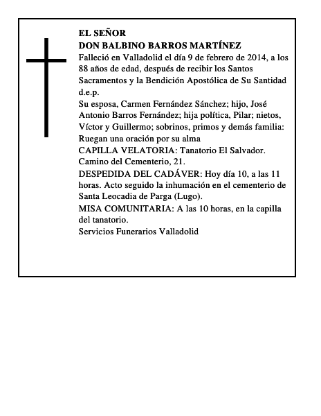 Don Balbino Barros Martínez
