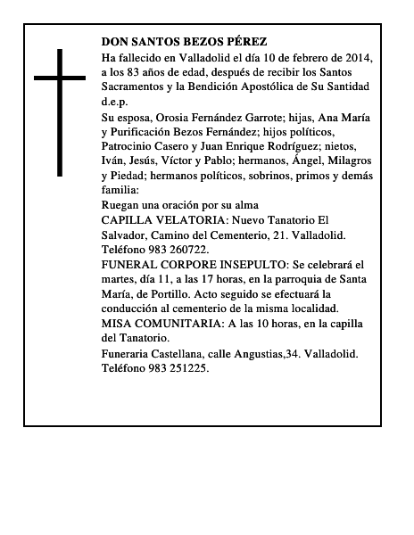 Don Santos Bezos Pérez