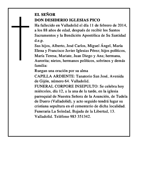 Don Desiderio Iglesias Pico