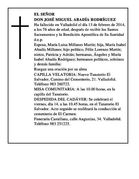 Don José Miguel Abadía Rodríguez