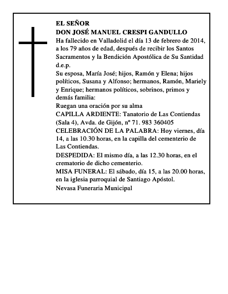 Don José Manuel Crespi Gandullo