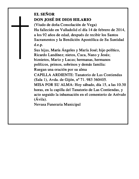 Don José de Dios Hilario