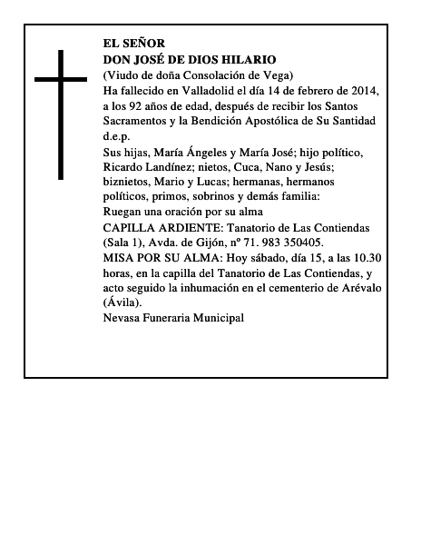 Don José de Dios Hilario
