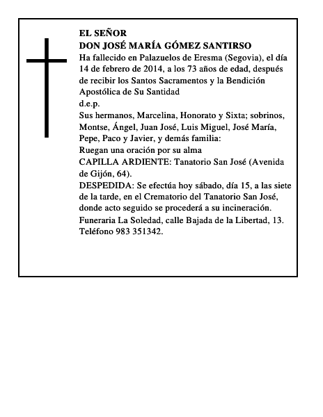 Don José María Gómez Santirso