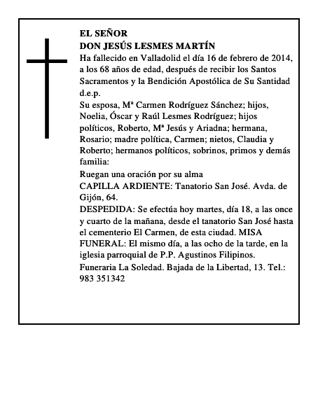 Don Jesús Lesmes Martín