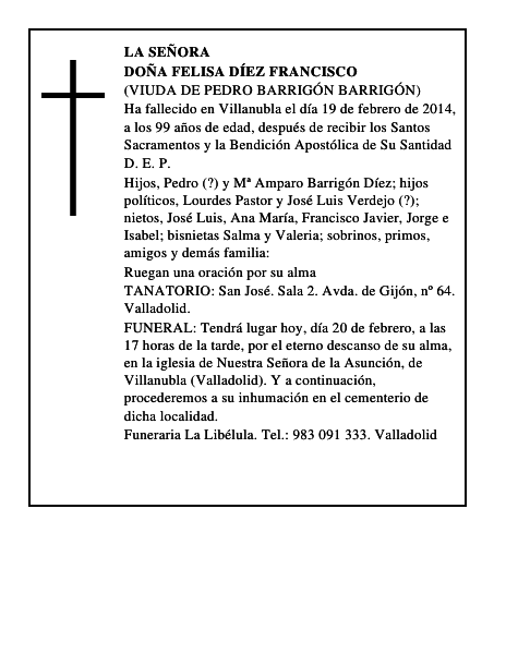 Doña Felisa Díez Francisco
