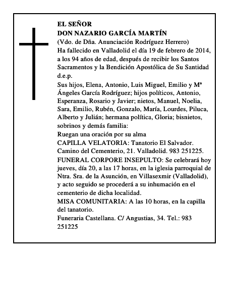 Don Nazario García Martín