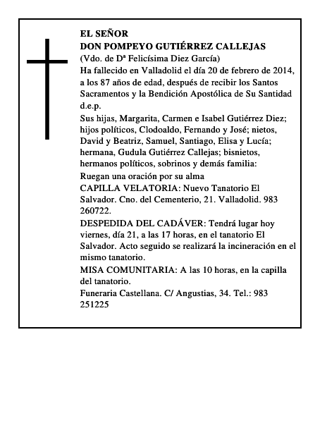 Don Pompeyo Gutiérrez Callejas