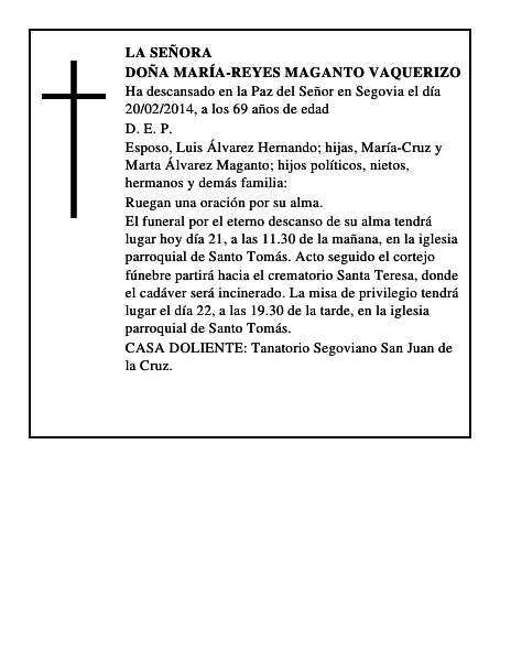 Doña María-Reyes Maganto Vaquerizo