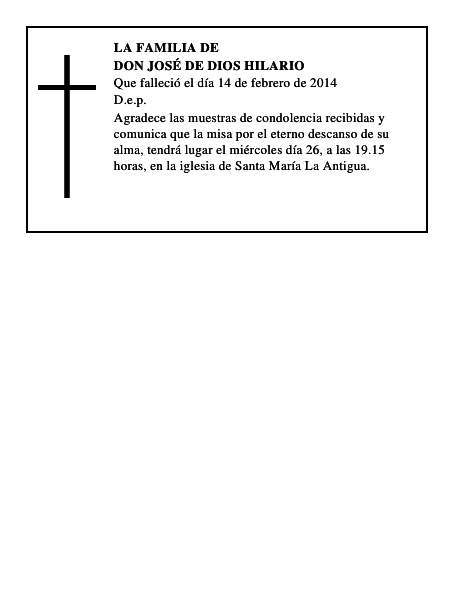 Don José de Dios Hilario