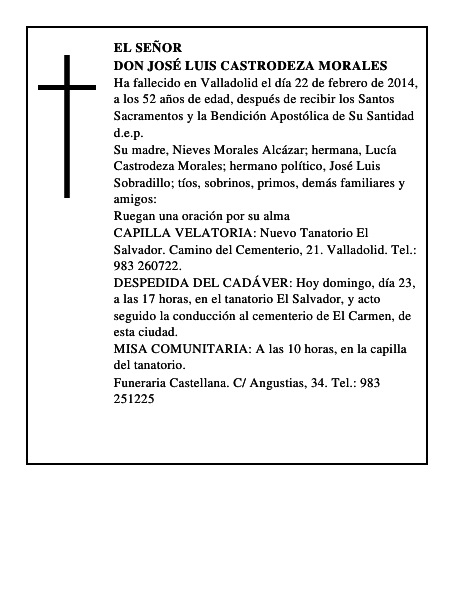 Don José Luis Castrodeza Morales