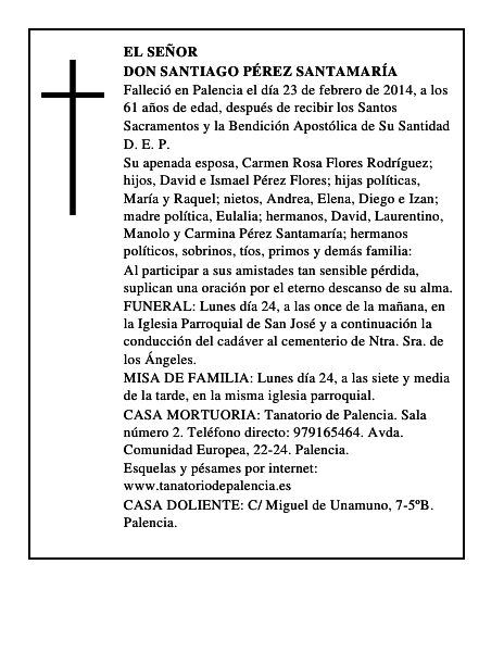 Don Santiago Pérez Santamaría