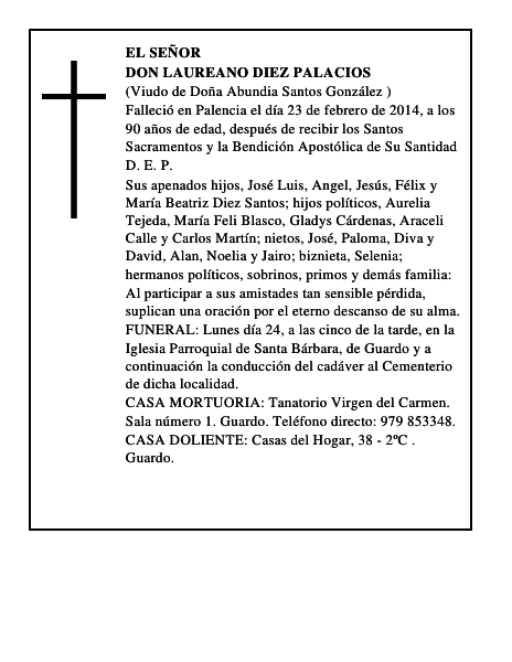 Don Laureano Diez Palacios