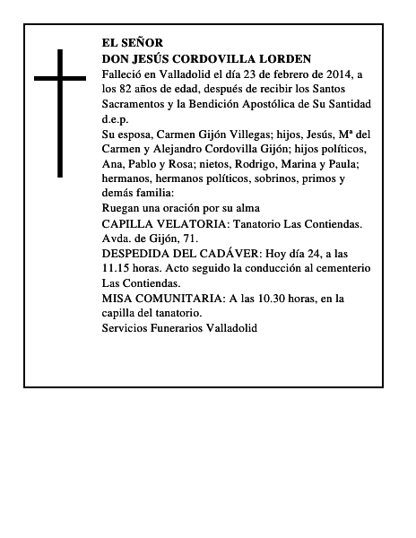 Don Jesús Cordovilla Lorden