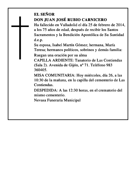 Don Juan José Rubio Carnicero