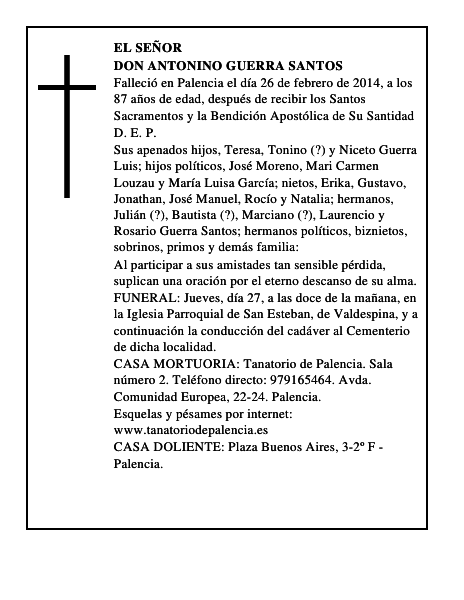 Don Antonino Guerra Santos