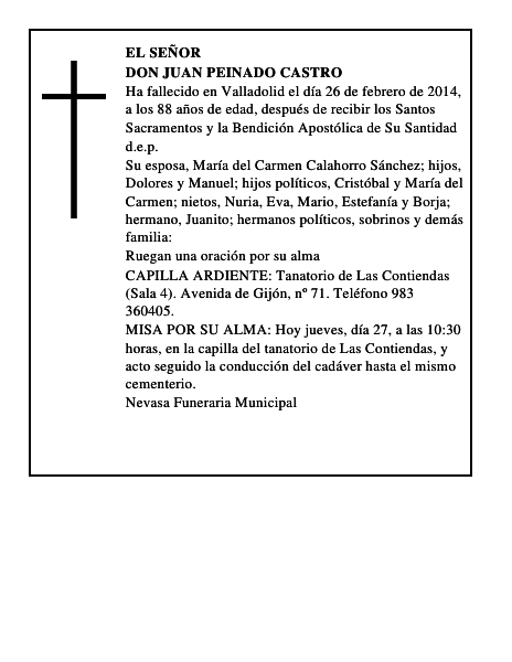 Don Juan Peinado Castro