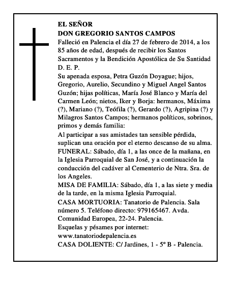 Don Gregorio Santos Campos