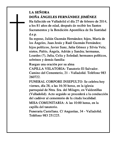 Doña Ángeles Fernández Jiménez