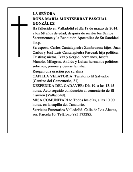 Doña María Montserrat Pascual González