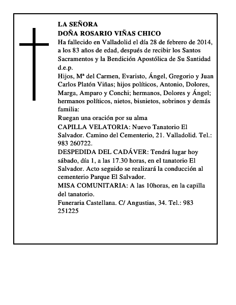 Doña Rosario Viñas Chico